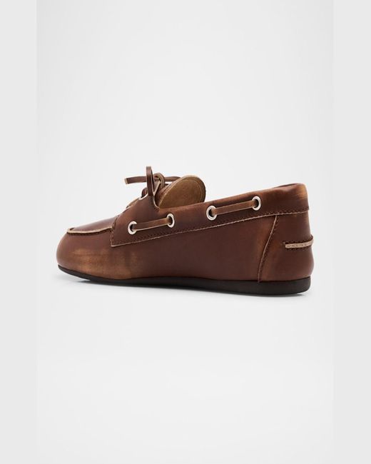 Leather lace up moccasins outlet