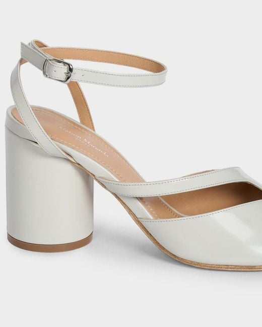 Maison Margiela White Tabi Leather Split-Toe Pumps