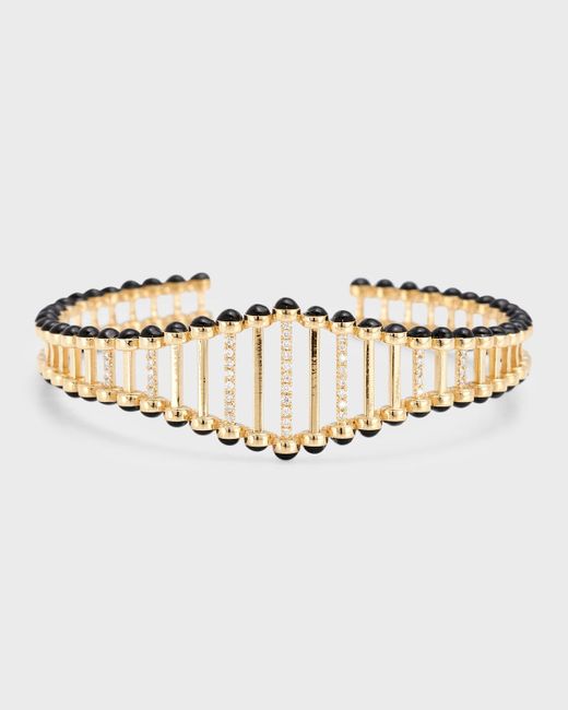 L'Atelier Nawbar Metallic 18k Gold The Twiggy Diamond Bangle Bracelet
