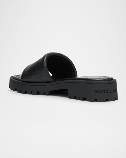 Marc Jacobs Black Leather Slides
