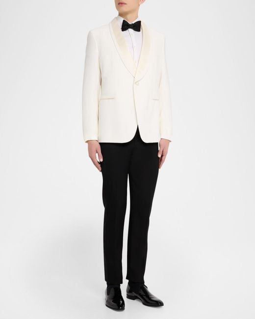 Brioni White Apos;S Trevi Single-Breasted Wool Dinner Jacket for men