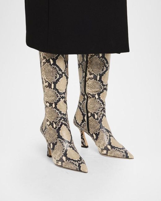 Stuart Weitzman Multicolor 85Mm Vinnie-Printed Leather Knee-High Boots
