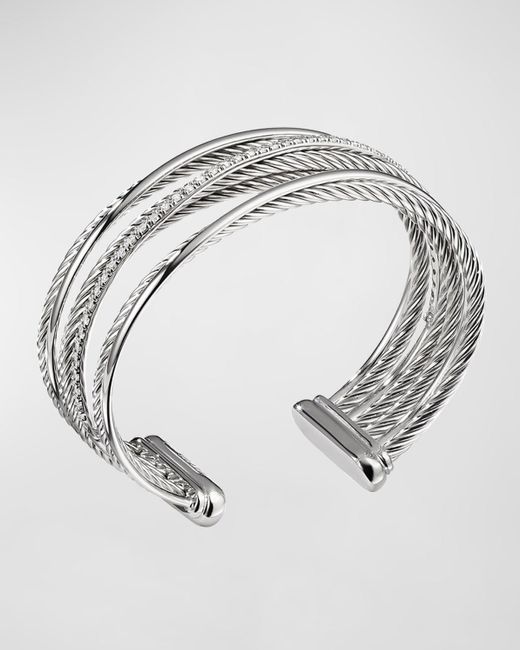 David Yurman Metallic Crossover Four-row Cuff Bracelet