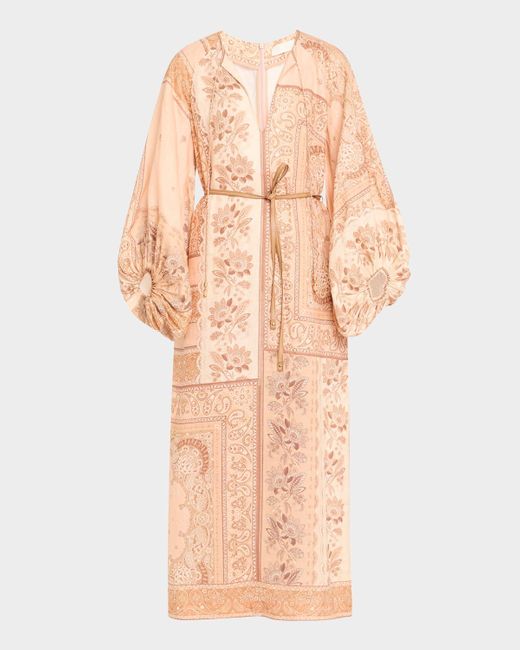 Zimmermann Natural Lucky Tunic Midi Dress