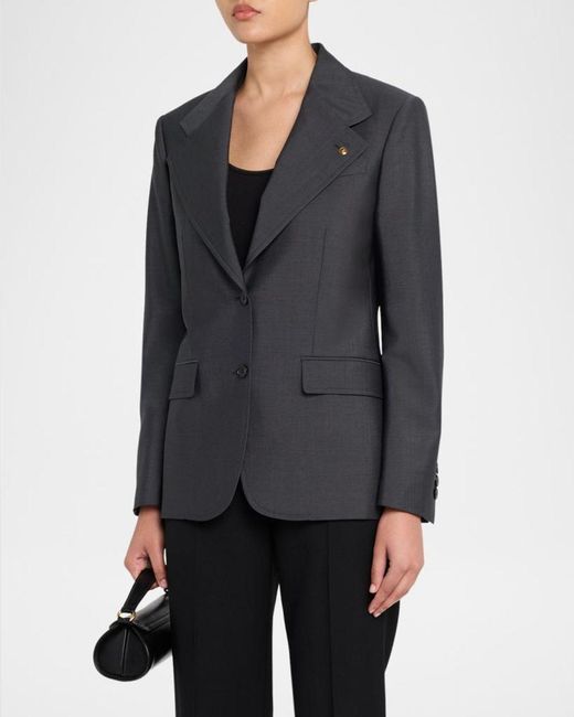 Versace Blue Single-Breasted Jacket