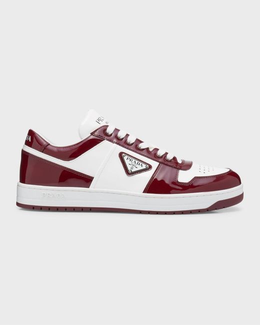 Prada Multicolor Downtown Patent Leather Low-top Sneakers for men