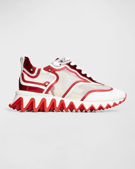 Christian Louboutin Sharkina Colorblock Red Sole Trainer Sneakers