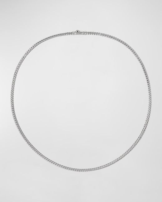 David Yurman White Sculpted Cable Necklace