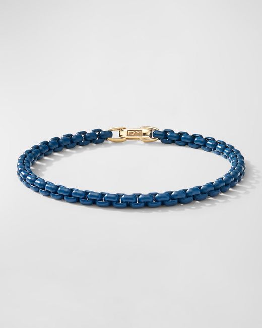 David Yurman Blue Dy Bel Aire Chain Bracelet With 14k Gold, 4mm