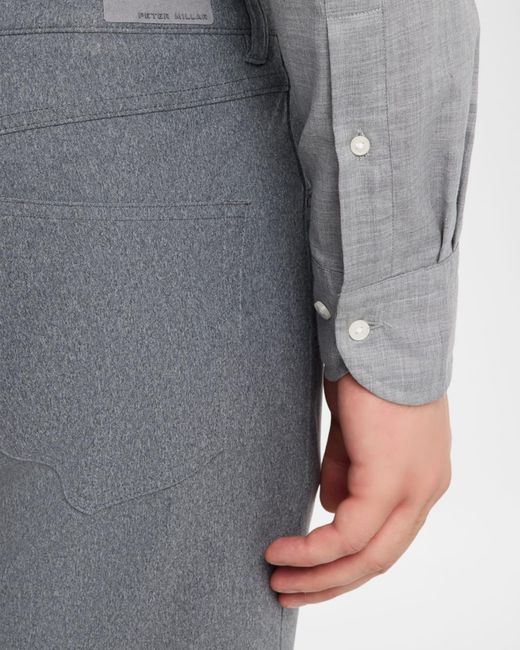 Peter Millar Gray Apos;S Brevard Performance Flannel Pants for men