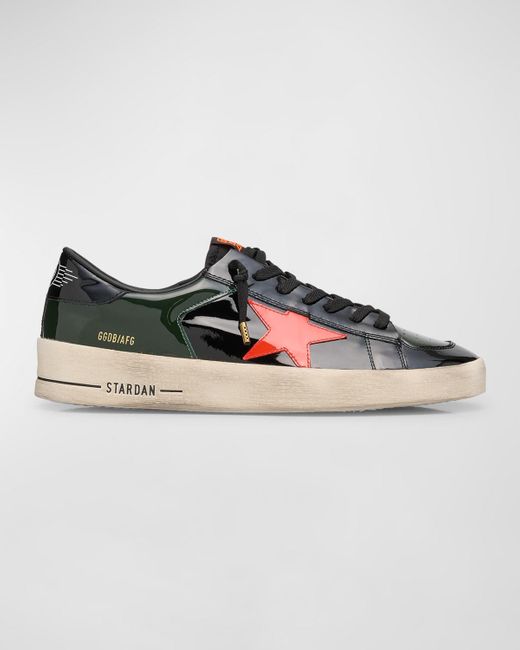 Golden Goose Deluxe Brand Multicolor Stardan Patent Leather Low-Top Sneakers for men
