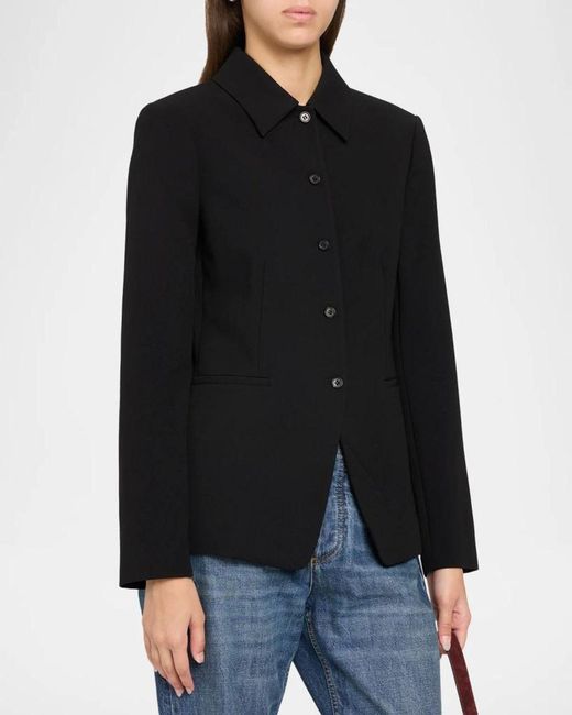 Theory Black Cutaway Single-Breasted Jacket