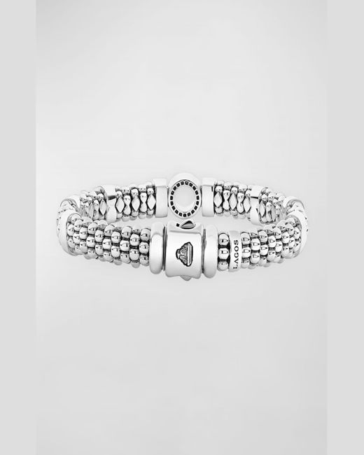 Lagos Metallic Caviar Spark Diamond 1-station Bracelet - 11mm