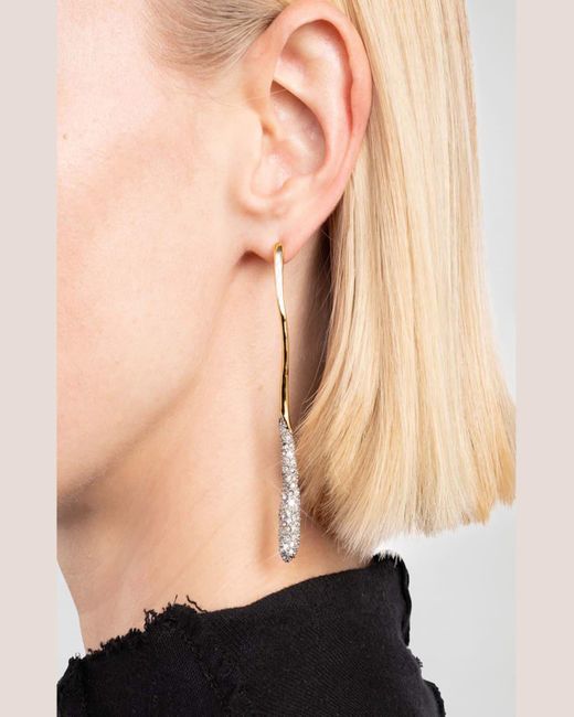 Alexis White Solanales Linear Crystal Earrings