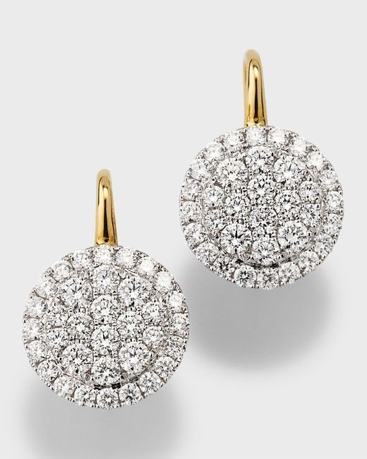 Frederic Sage Metallic Large Round Firenze Ii Diamond Cluster Earrings