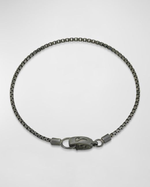 MARCO DAL MASO Metallic Oxidized Bracelet for men