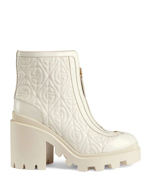 gucci white booties
