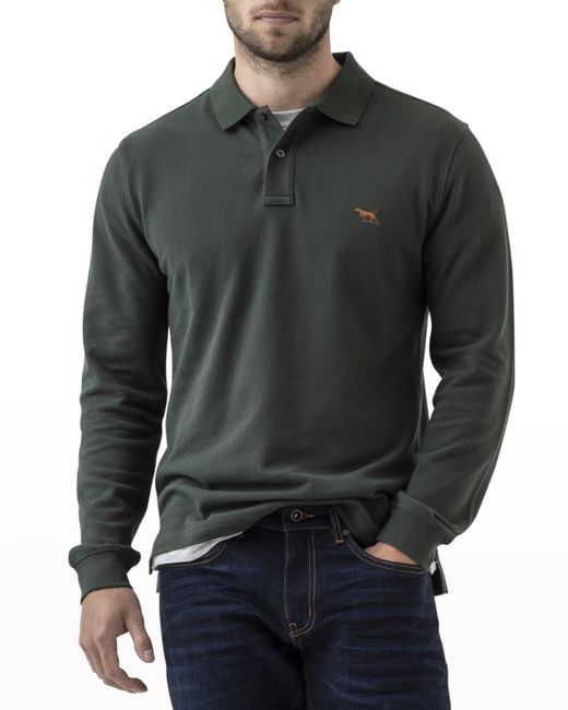 Rodd & Gunn Gray Long-sleeve Pique Polo Shirt for men