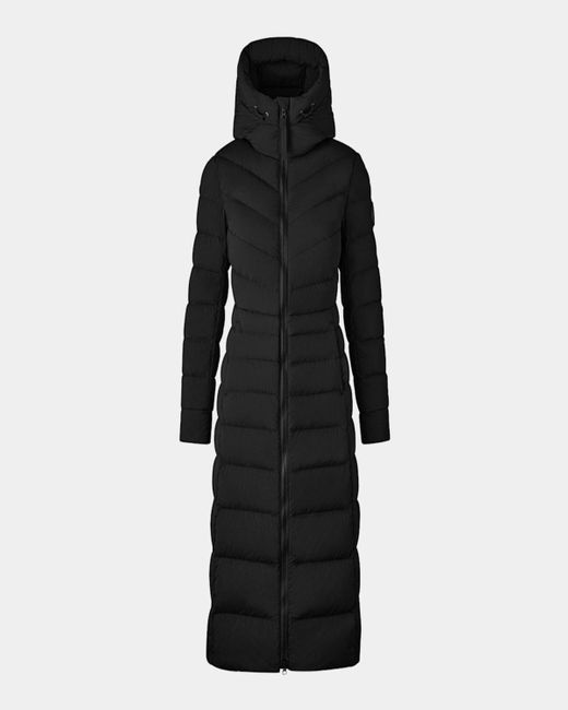 Canada Goose Clair Hooded Long Puffer Coat in Black | Lyst