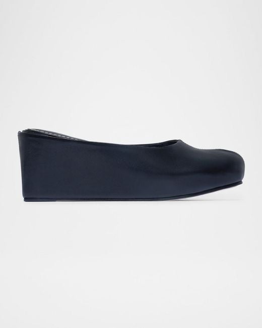 Bernardo Blue Vivi Leather Mule Clogs