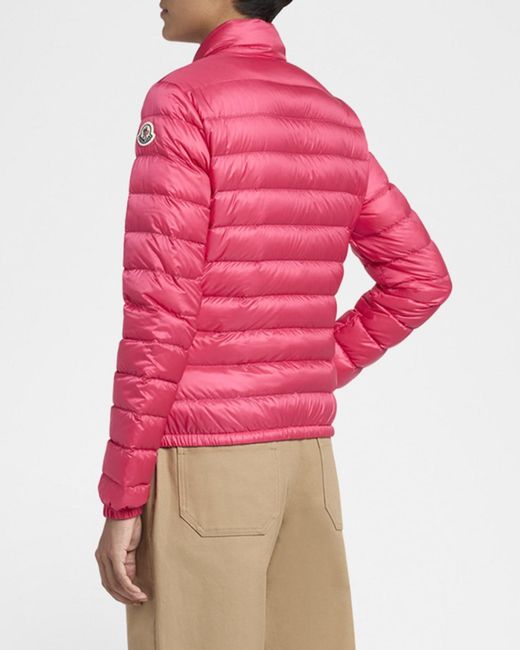 Moncler Pink Lans Short Down Jacket