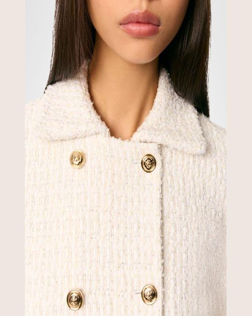 Maje Natural Badeira Tweed-Effect Cropped Jacket