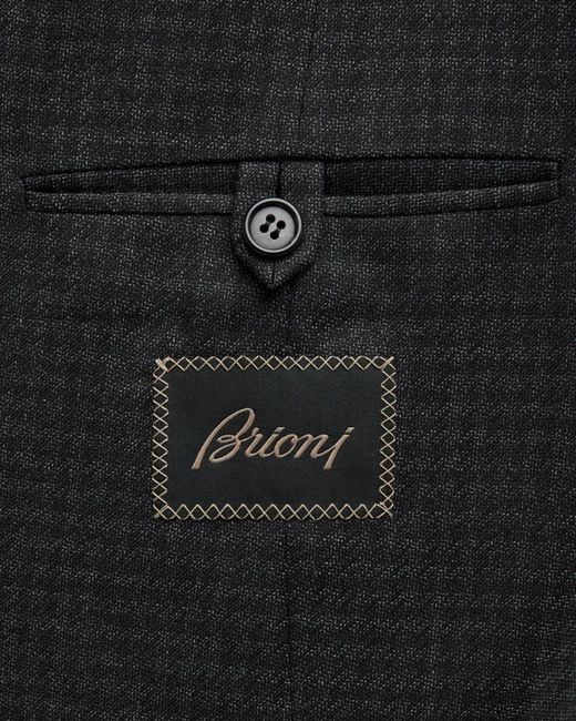 Brioni Black Apos;S Wool Houndstooth Suit for men
