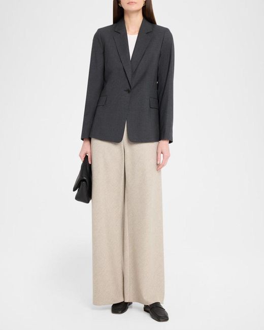 Joseph Black Marty Single-Button Wool Jacket