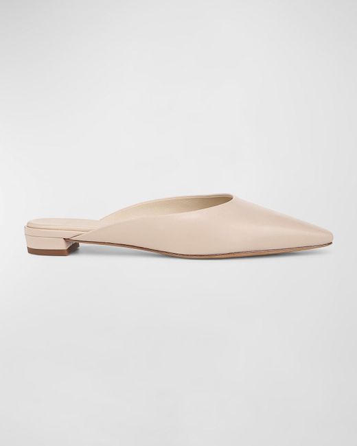 Vince Natural Ana Ana Leather Ballerina Mules