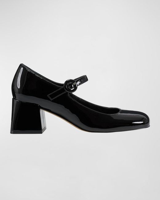 Marc Fisher Black Nessily Patent Mary Jane Pumps
