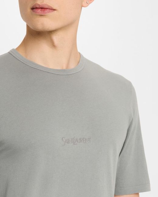 Saint Laurent Gray Apos;S Basic Logo T-Shirt for men