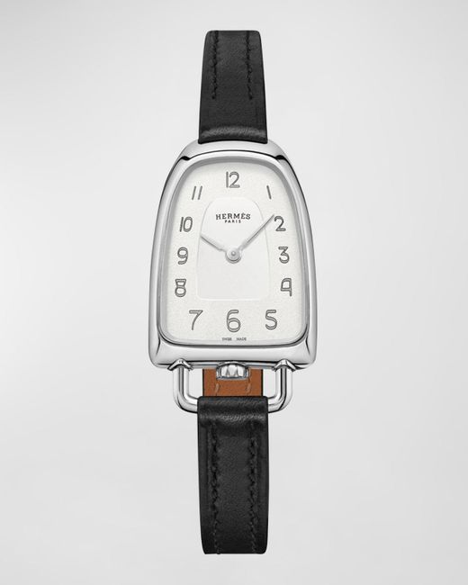 Hermès White Galop D'hermes Watch, Medium Model, 32 Mm