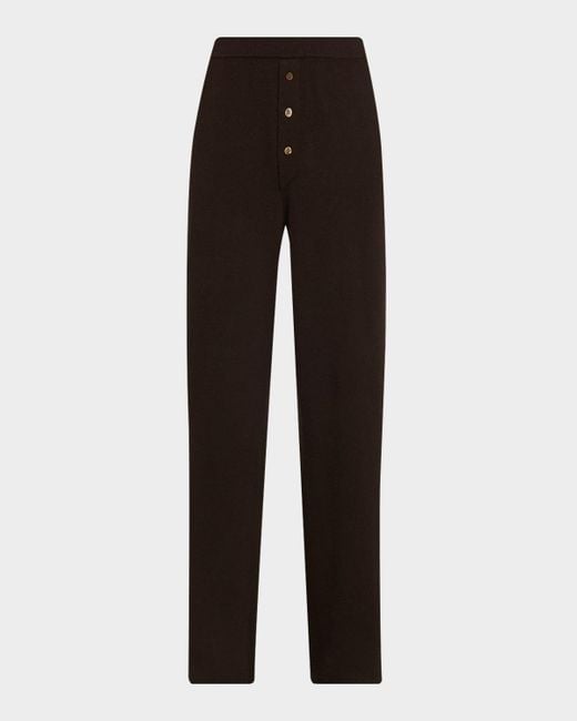 Guest In Residence Black Everywear Cashmere Knit Relaxed Pants