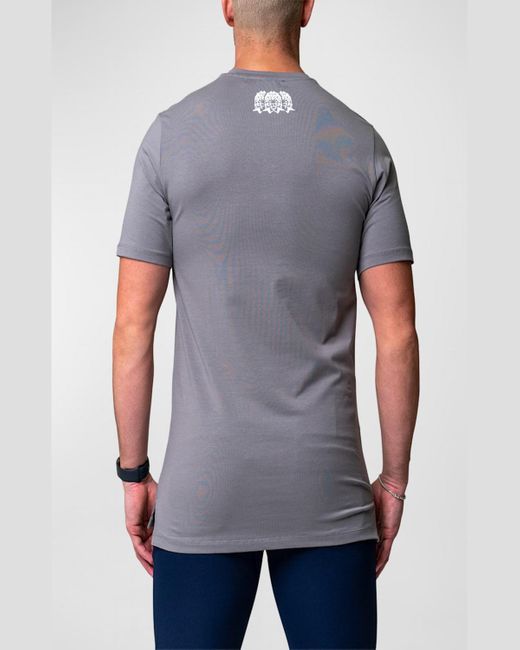 Maceoo Gray Core Henley Shirt for men
