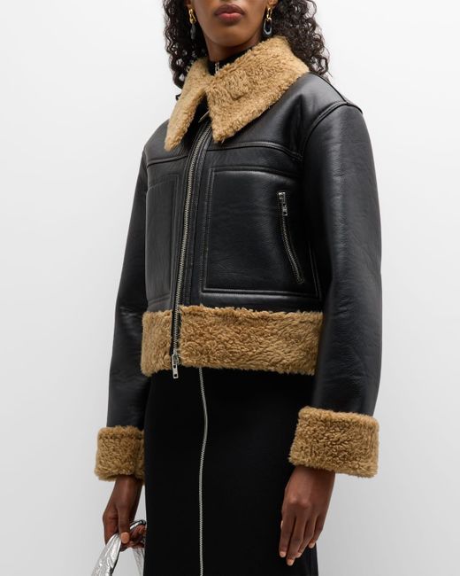 A.L.C. Black Aspen Faux-leather Jacket