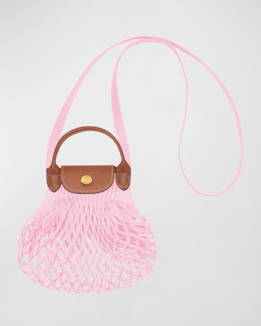 Longchamp Le Pliage Filet Xs Crossbody Bag in Pink Lyst