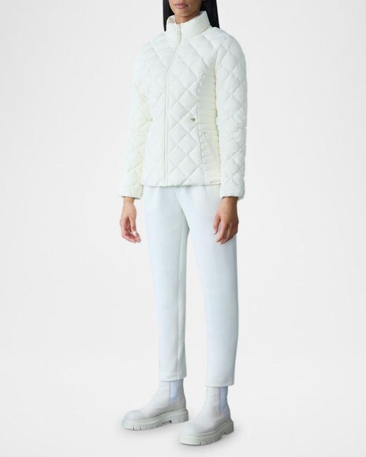Mackage Blue Vik Diamond-Quilted Short Down Jacket