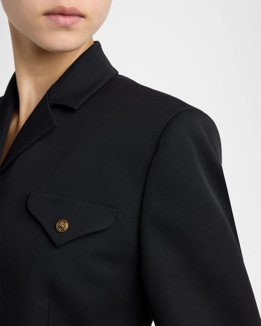 Versace Blue Informal Single-Breasted Jacket