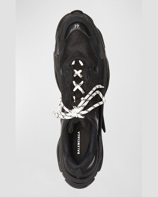 Balenciaga Black Triple S Mesh Low-top Sneakers for men