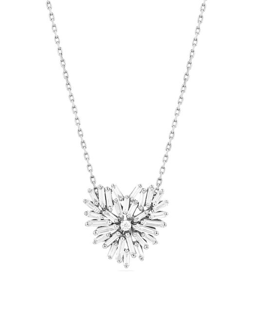 Suzanne Kalan Metallic 18k Diamond Small Angel Heart Necklace