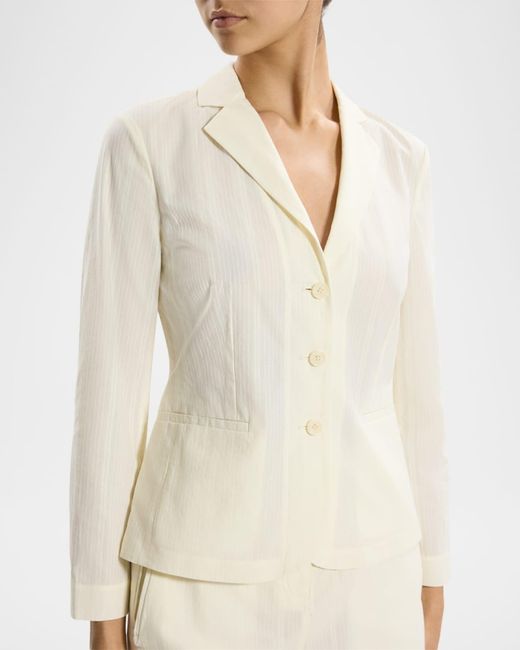 Theory Natural Shrunken Three-Button Jacket