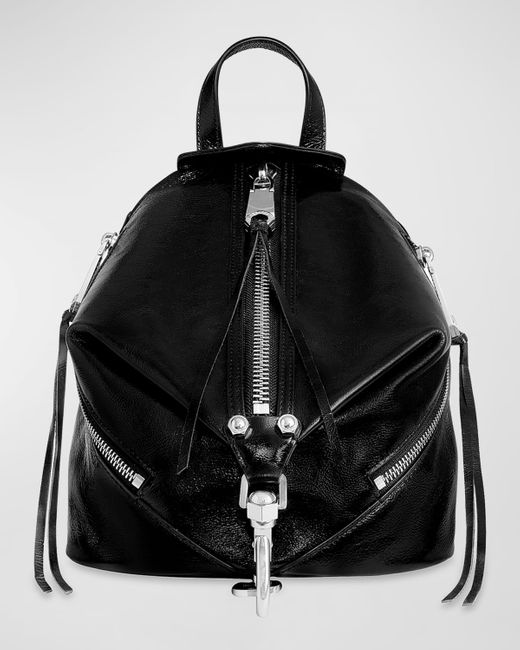 Rebecca Minkoff Black Julian Zip Leather Backpack