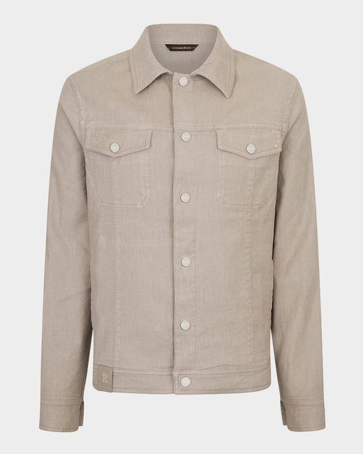 Stefano Ricci Natural Apos;S Button-Front Trucker Jacket for men
