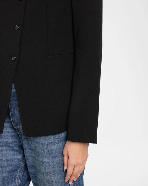 Theory Black Cutaway Single-Breasted Jacket