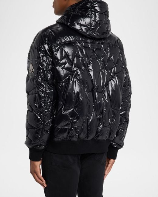 Moose Knuckles Black Apos;S Briar Hoodie Down Jacket for men