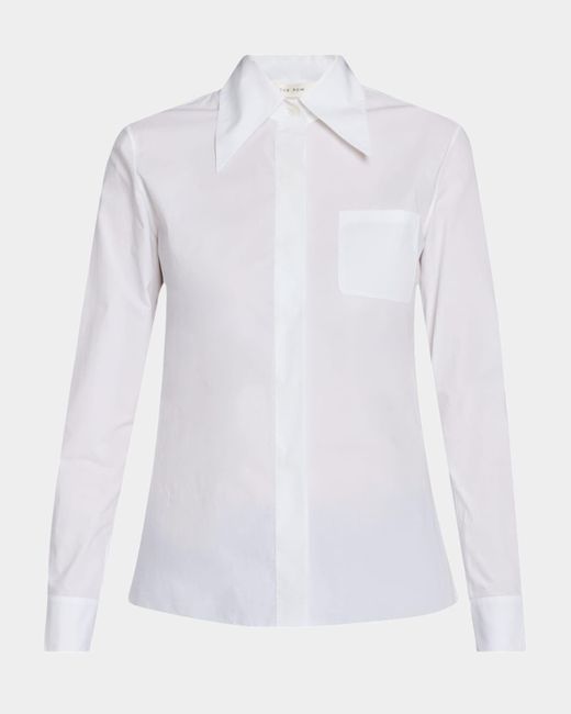 The Row White Maltika Button-Down Shirt