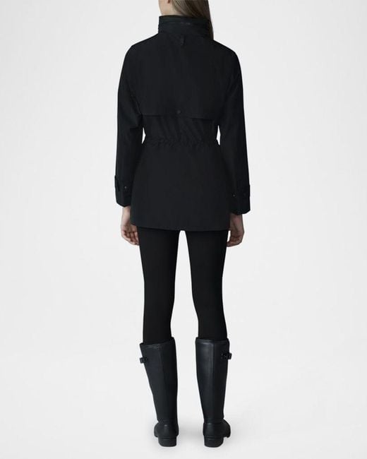 Mackage Black Keryn Mid-Length Rain Jacket