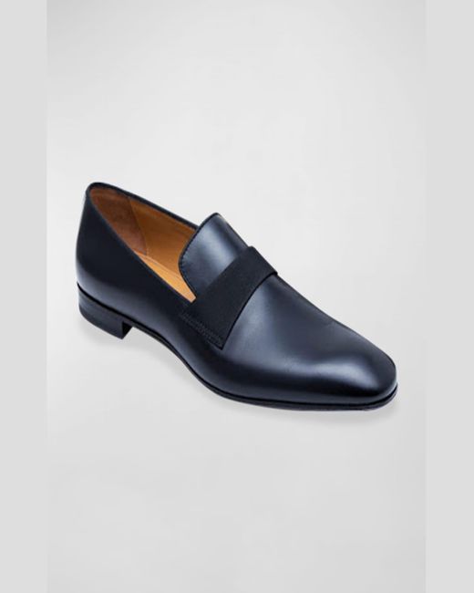 Paul Stuart Blue Heron Smooth Leather Loafers for men