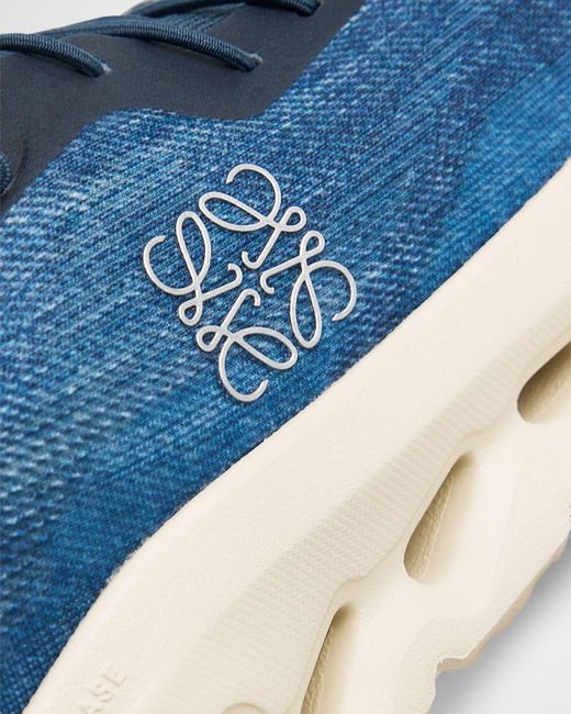 Loewe Blue Cloudtilt Denim Sneakers