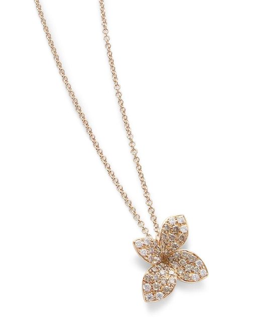 Pasquale Bruni Metallic Giardini Segreti Petite Pendant Necklace With Diamonds In 18k Rose Gold